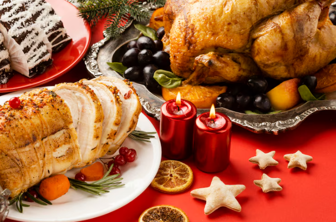Pavo de Navidad con vino